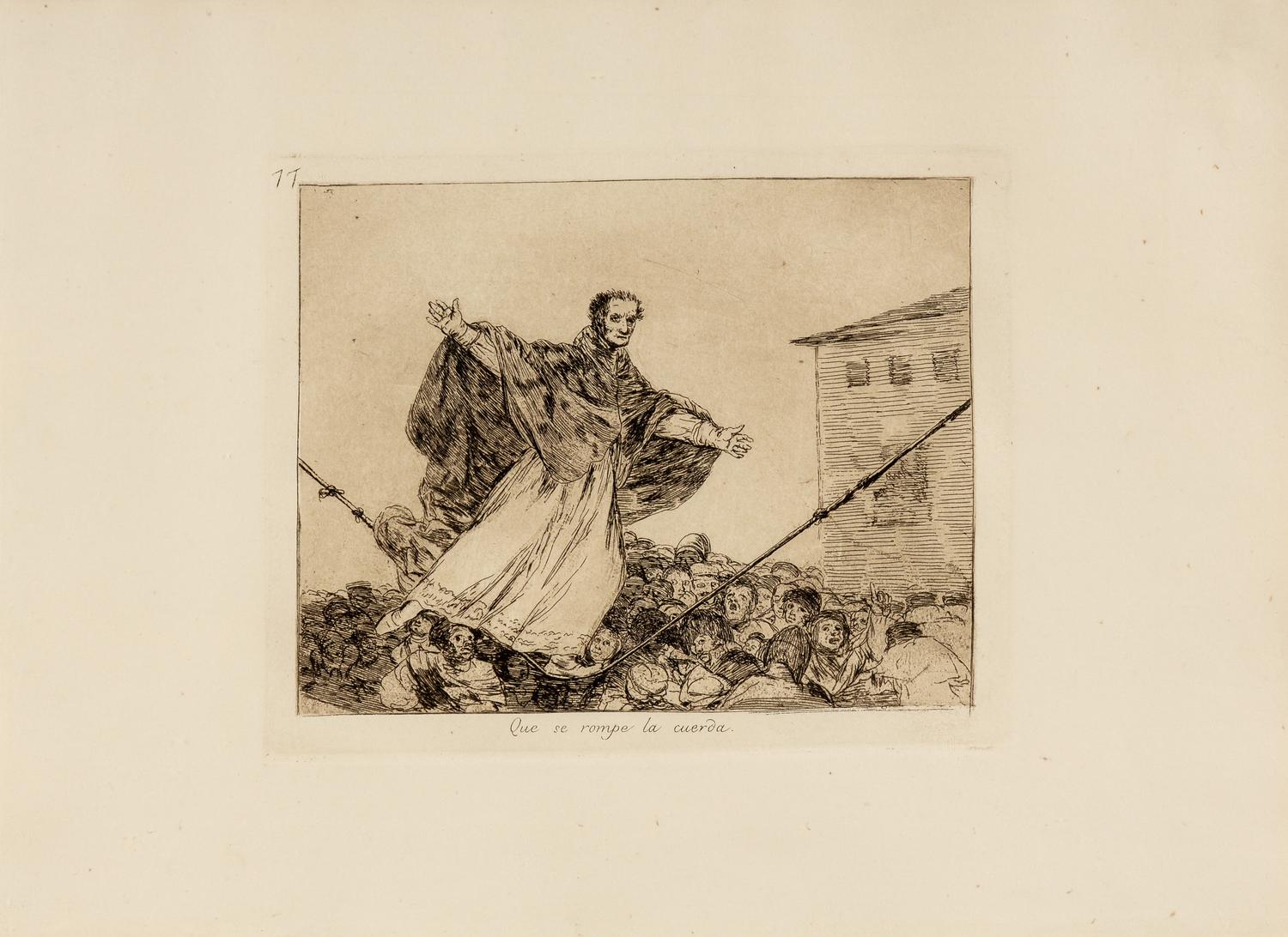 Four plates from Los desastres de la Guerra , (printed later)