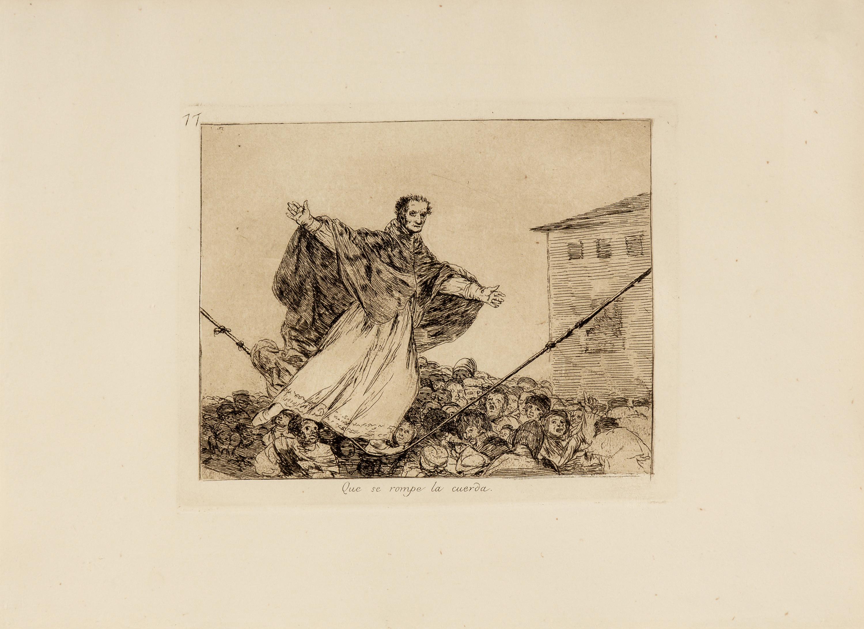 Four plates from Los desastres de la Guerra , (printed later)