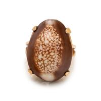 YELLOW GOLD AND SHELL RING