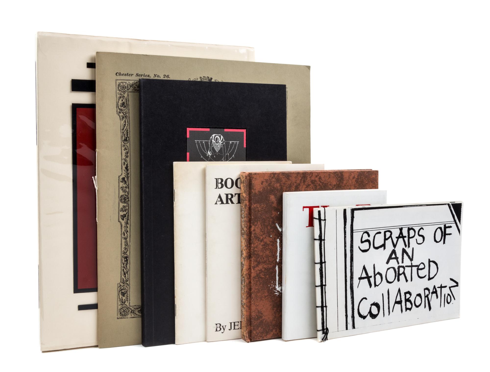 (ARTISTS BOOKS) 8 books, including Jeffrey Lew, Erica Van Horn, Meg Cranston, Ed Epping and Thomas Ockerse.