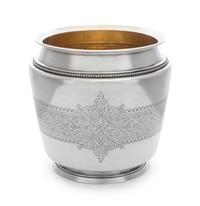 A Russian Silver Wine Cooler, Mark of Ivan Khlebnikov with Imperial Warrant, Assay of A. Romanov, Moscow, 1887, the tapering body with