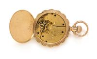 A 14 Karat Tricolor Gold Hunter Case Pocket Watch, Waltham, Circa 1891, 26.10 dwts.