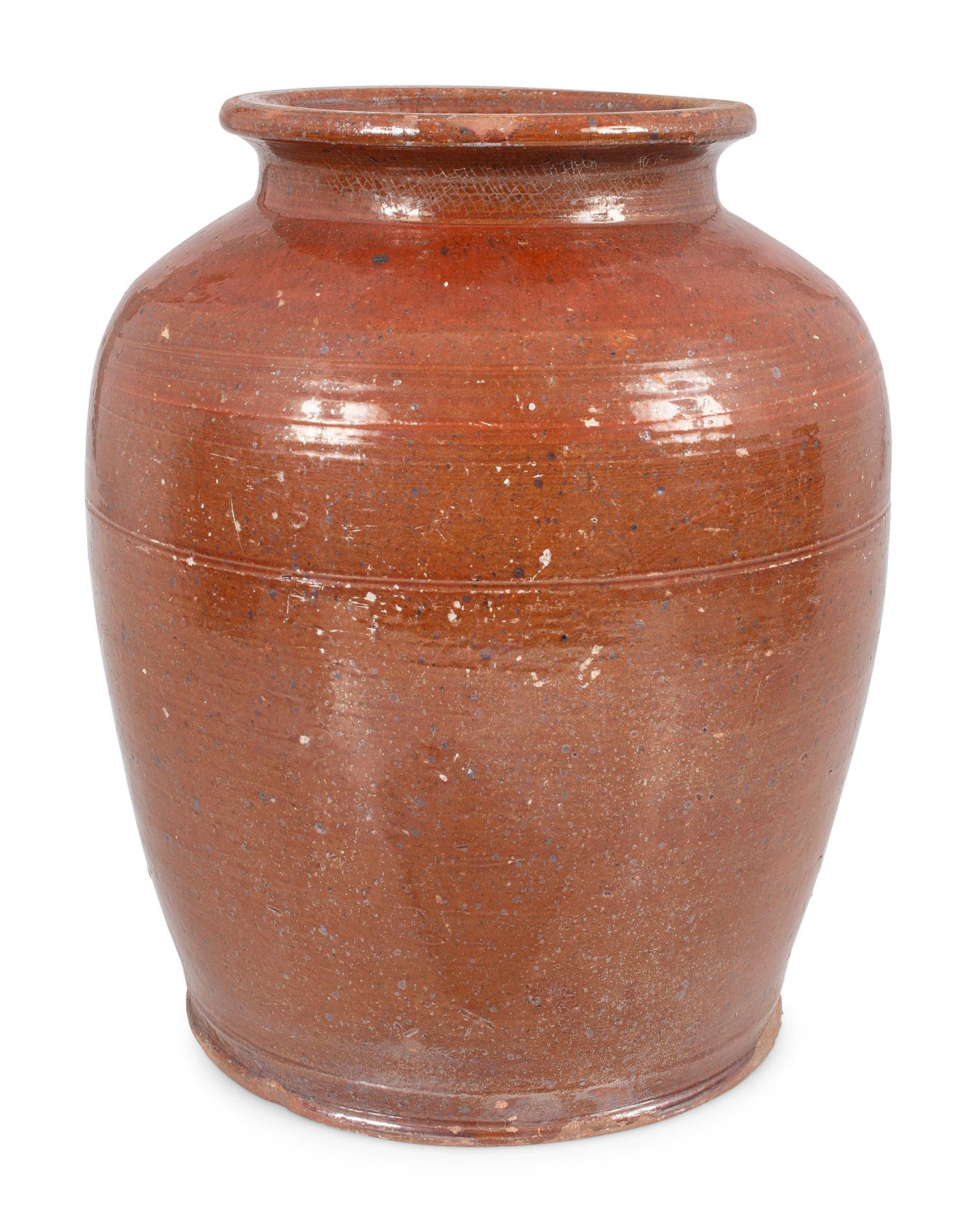 Six Redware Jars