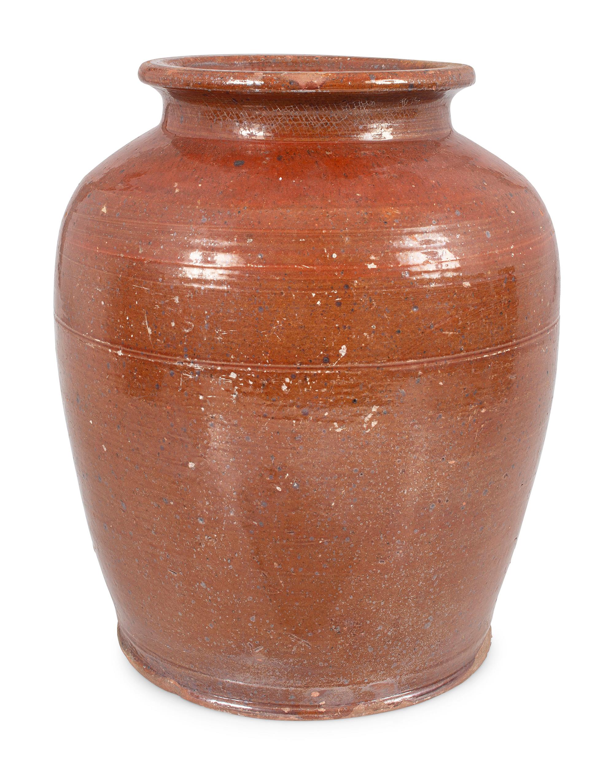 Six Redware Jars