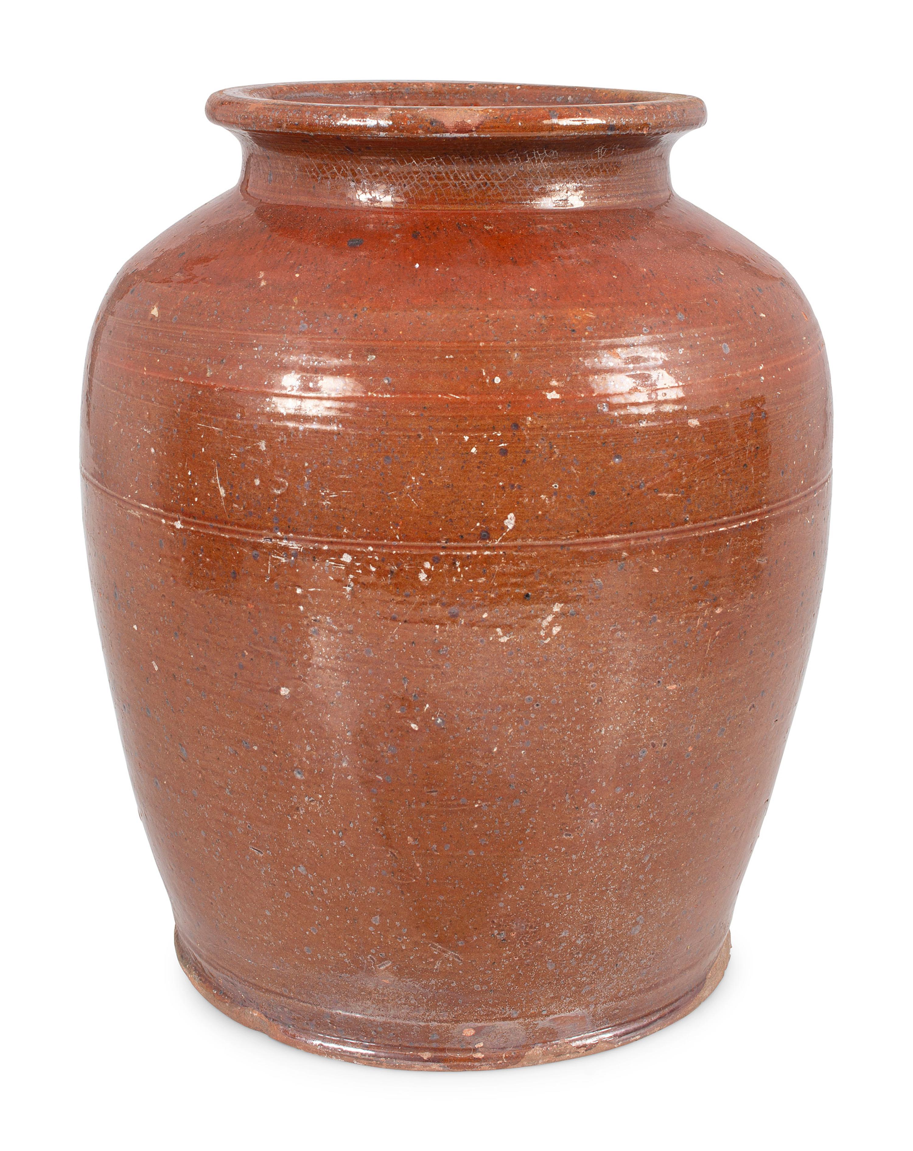 Six Redware Jars