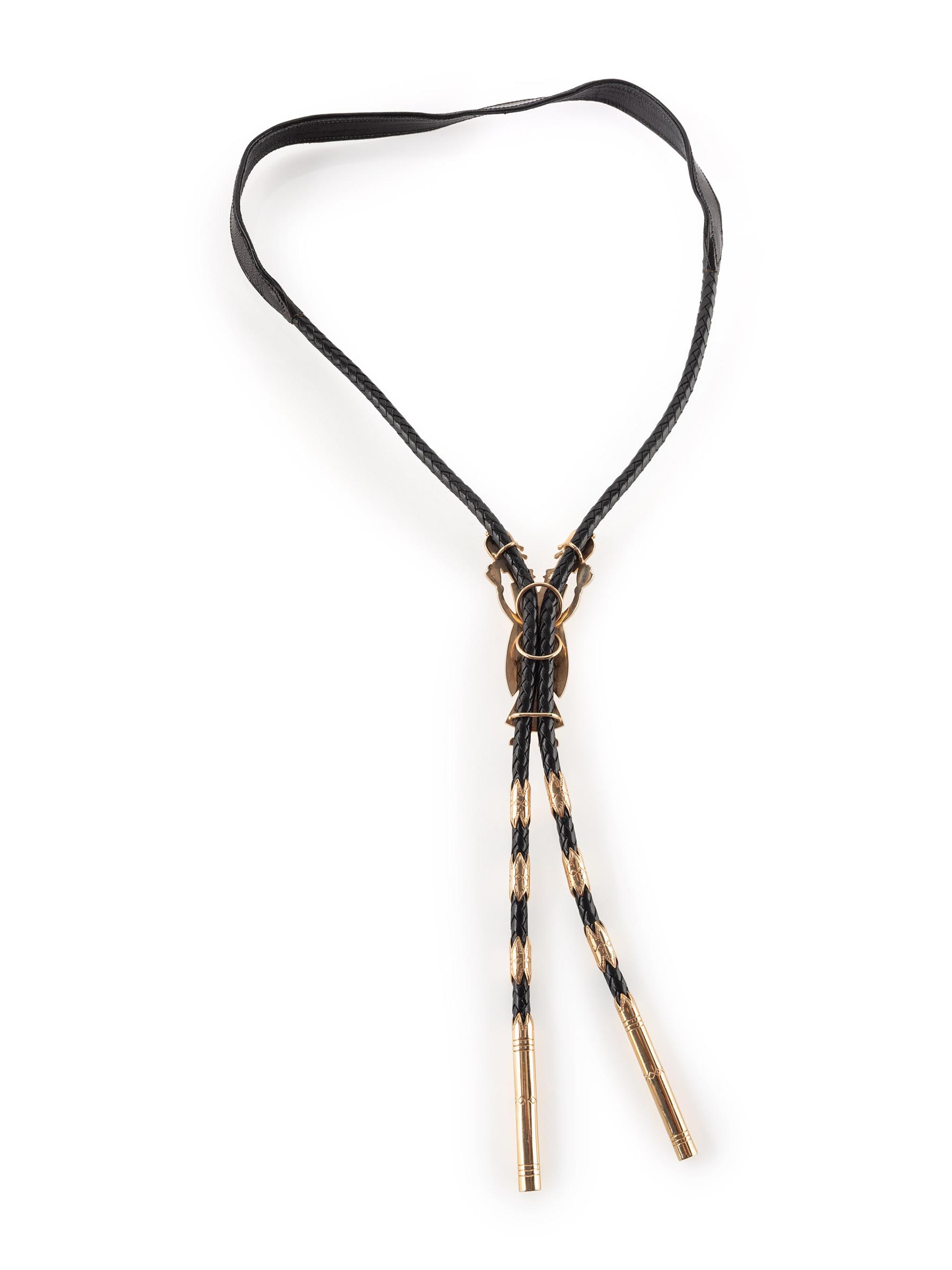 14k Gold and Chanel Inlay Double-Yei Bolo Tie