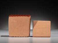 Red and Tan Micaceous Pottery Box
