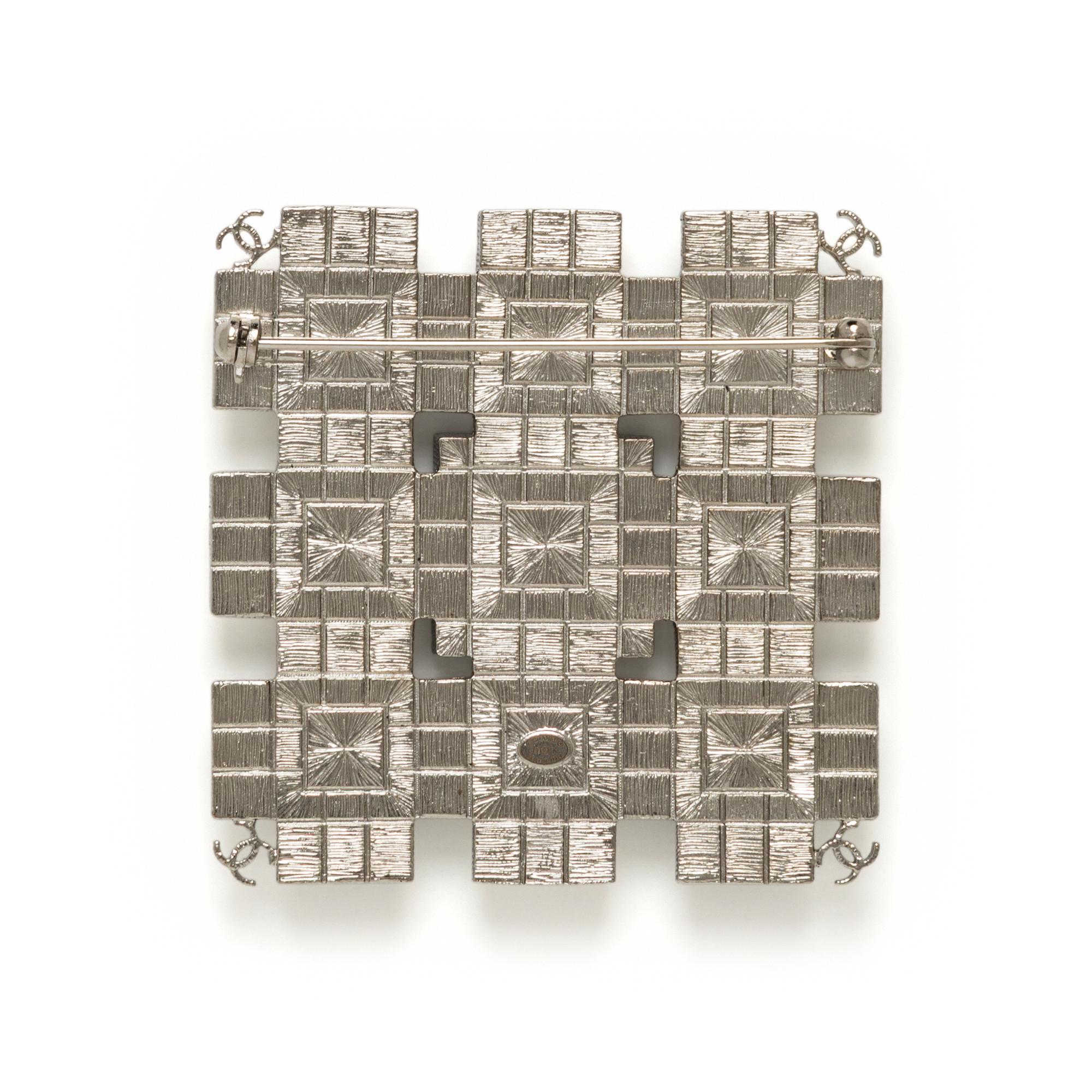 Chanel, Geometric Rhinestone Brooch
