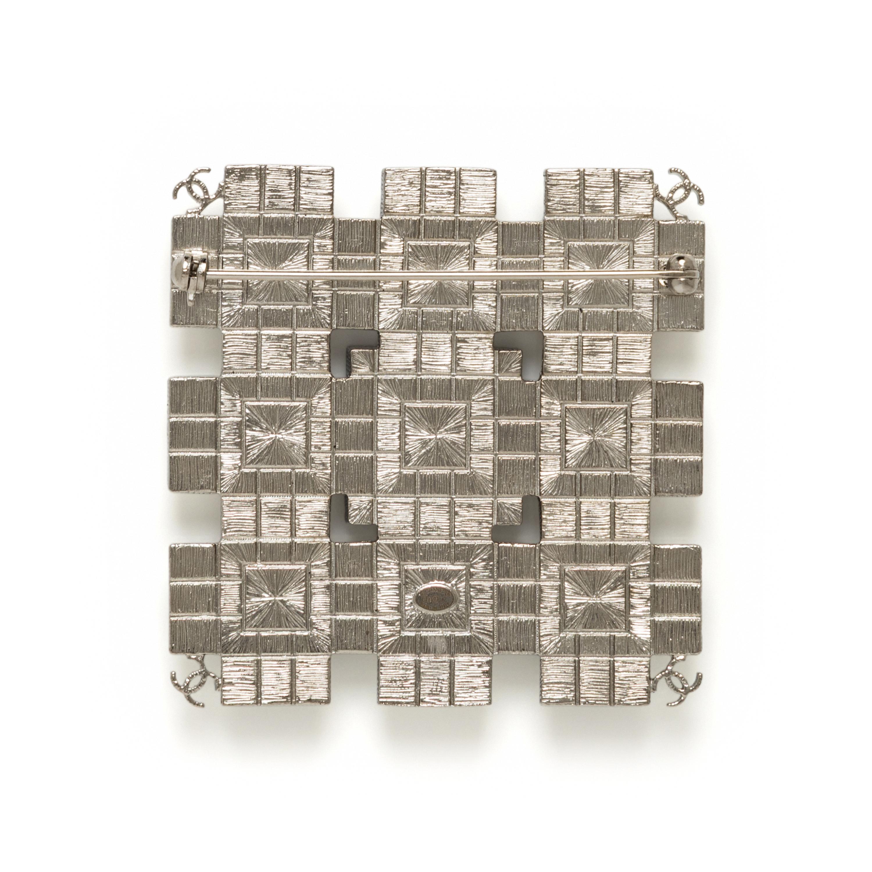 Chanel, Geometric Rhinestone Brooch