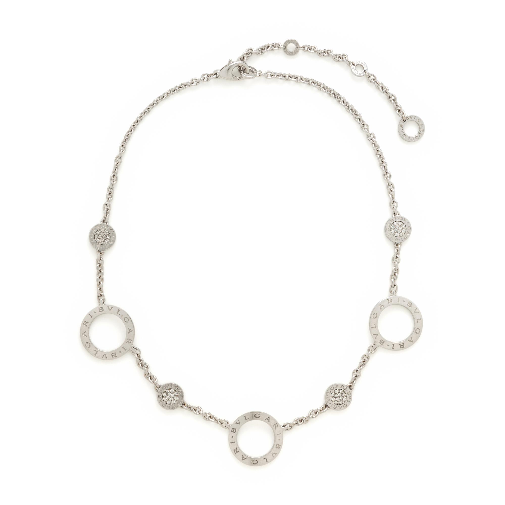 Bulgari, 'Bulgari Bulgari' White Gold and Diamond Necklace