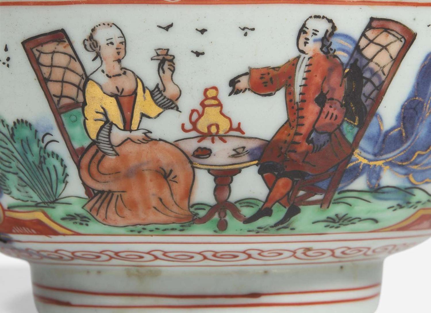 Fifteen assorted Chinese export porcelain tea wares, 18th century 外銷瓷茶具一組十五件 十八世紀