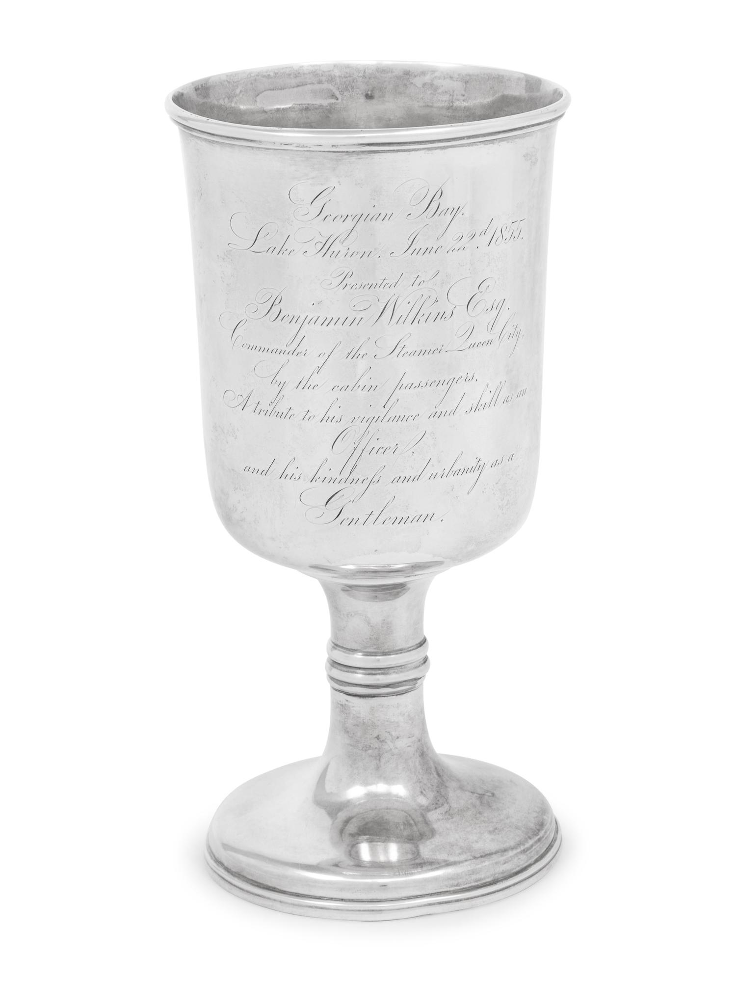 An American Silver Presentation Chalice