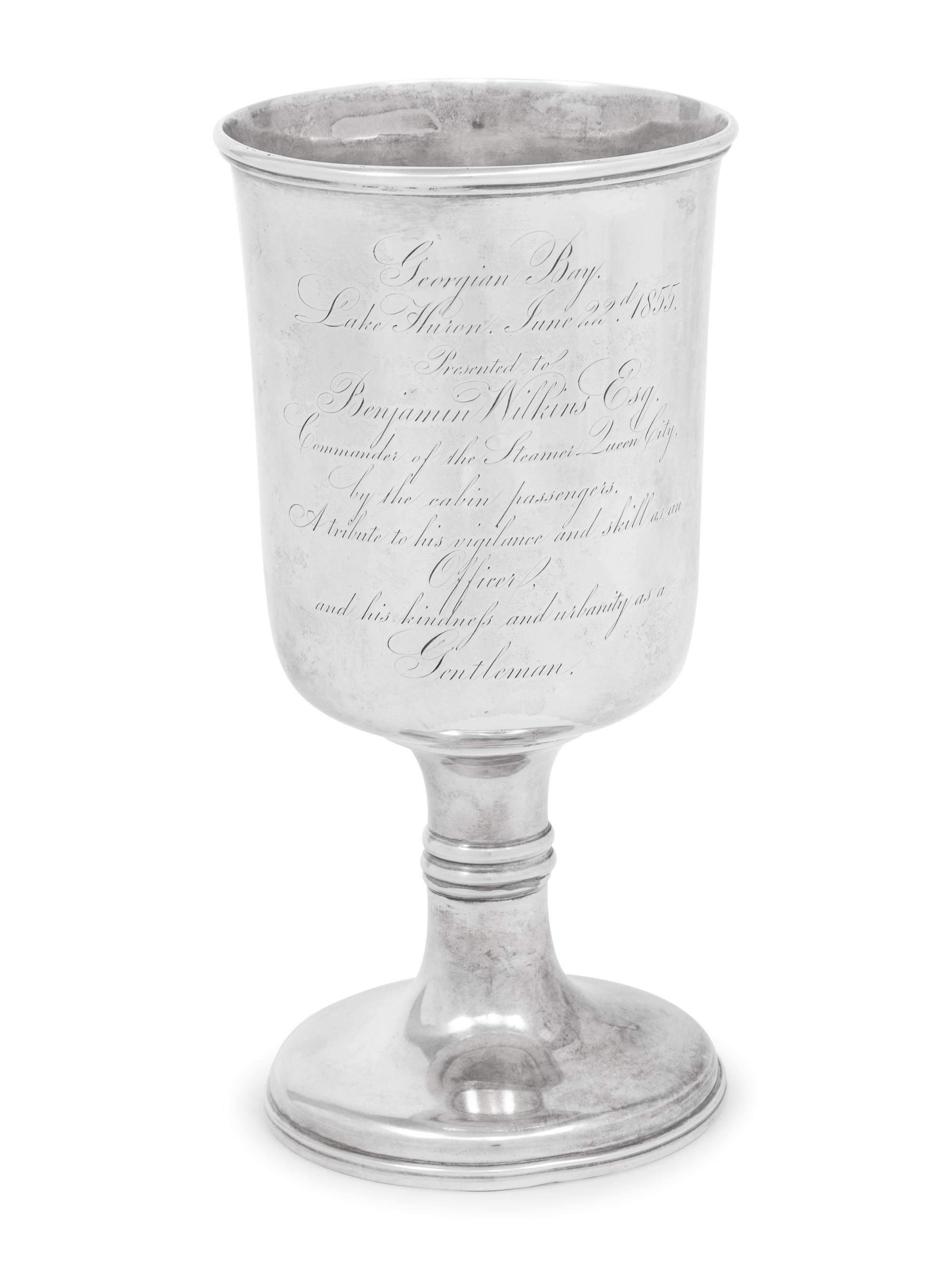 An American Silver Presentation Chalice