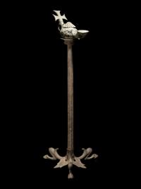 A Byzantine Bronze Lamp and Lampstand