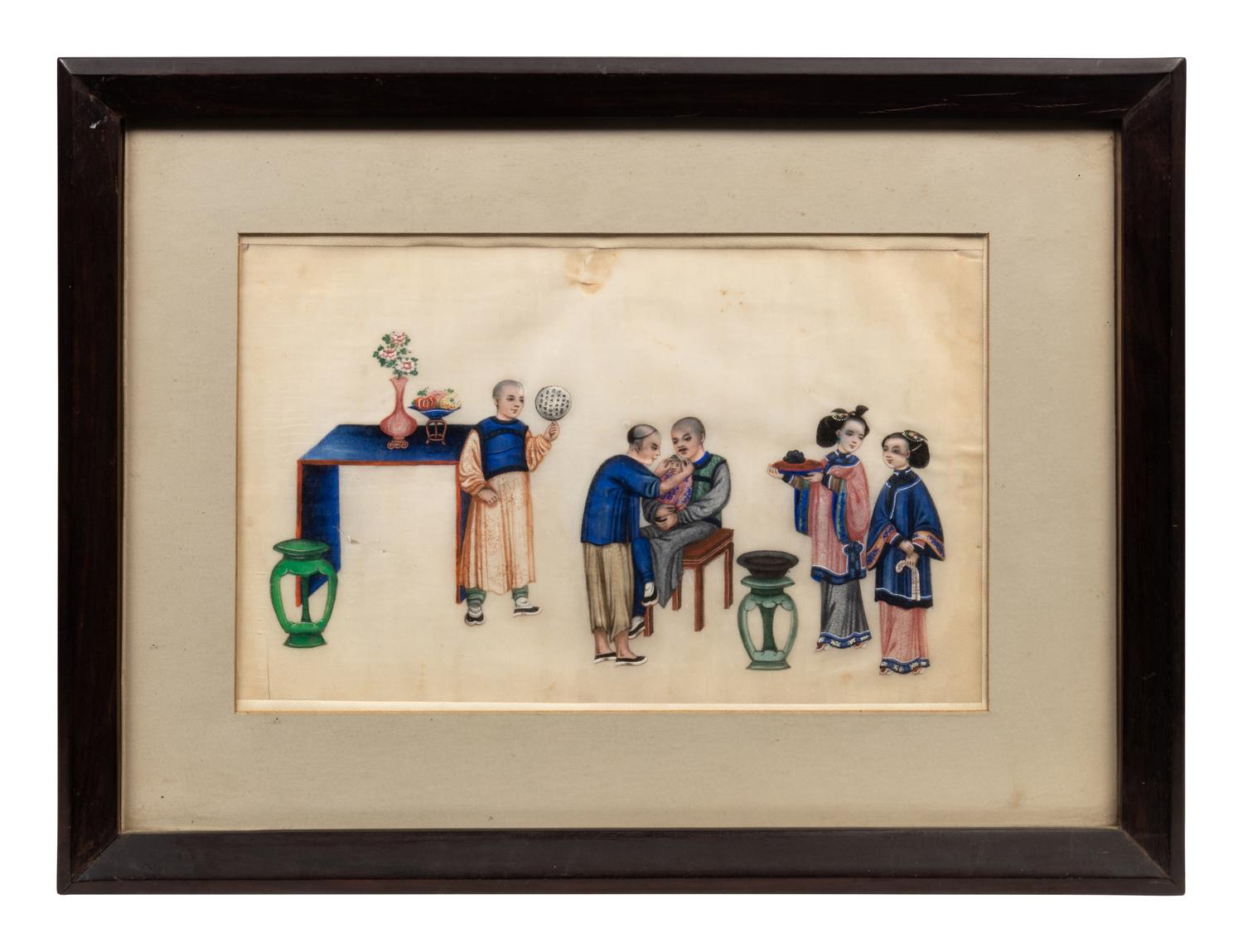 A Group of Twelve Chinese Export Pith Paintings