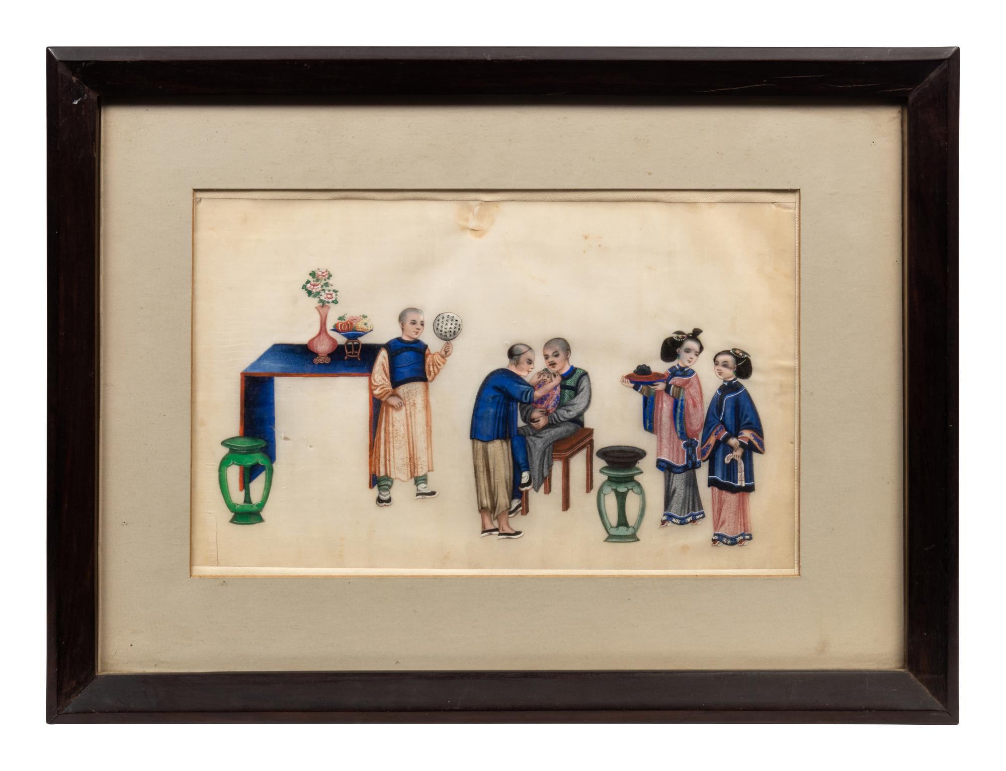 A Group of Twelve Chinese Export Pith Paintings