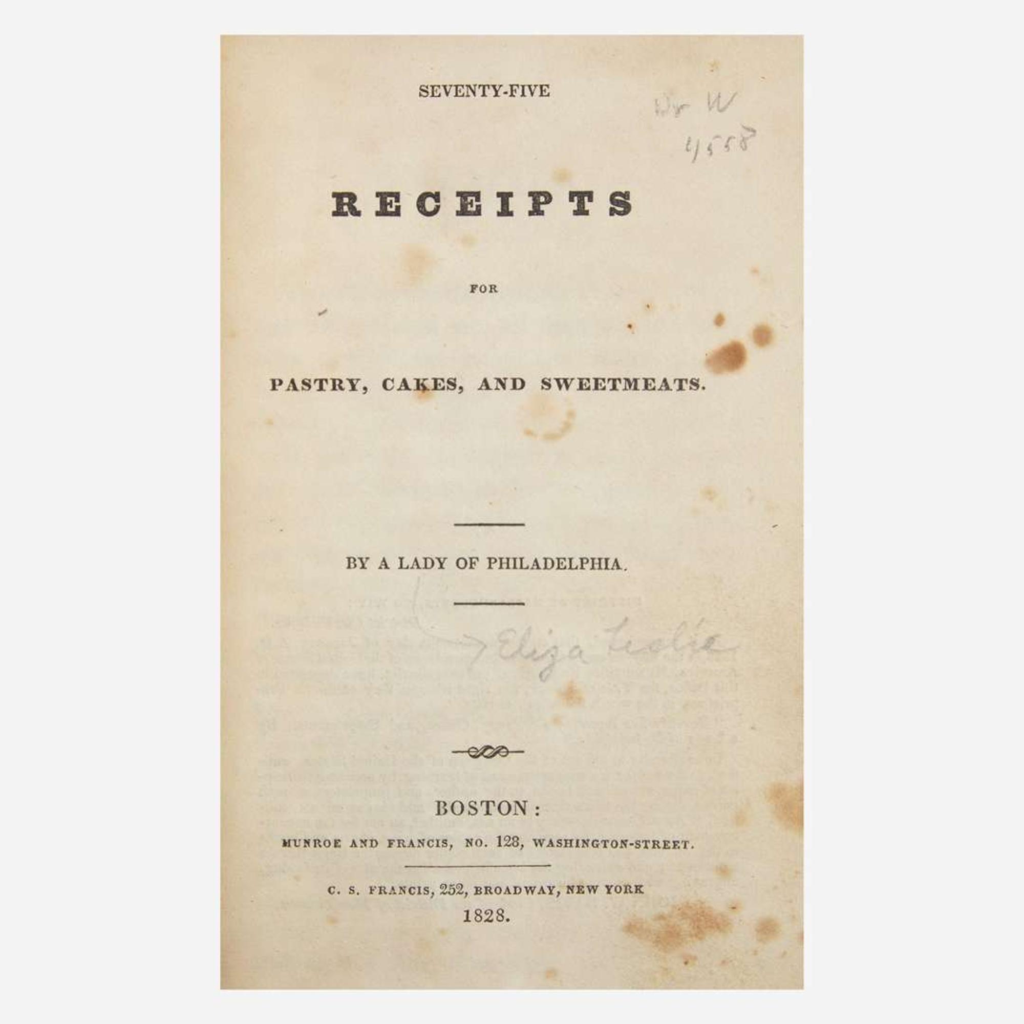 [Food & Drink] Group of 12 18th and 19th Century Titles on Cooking and Housekeeping