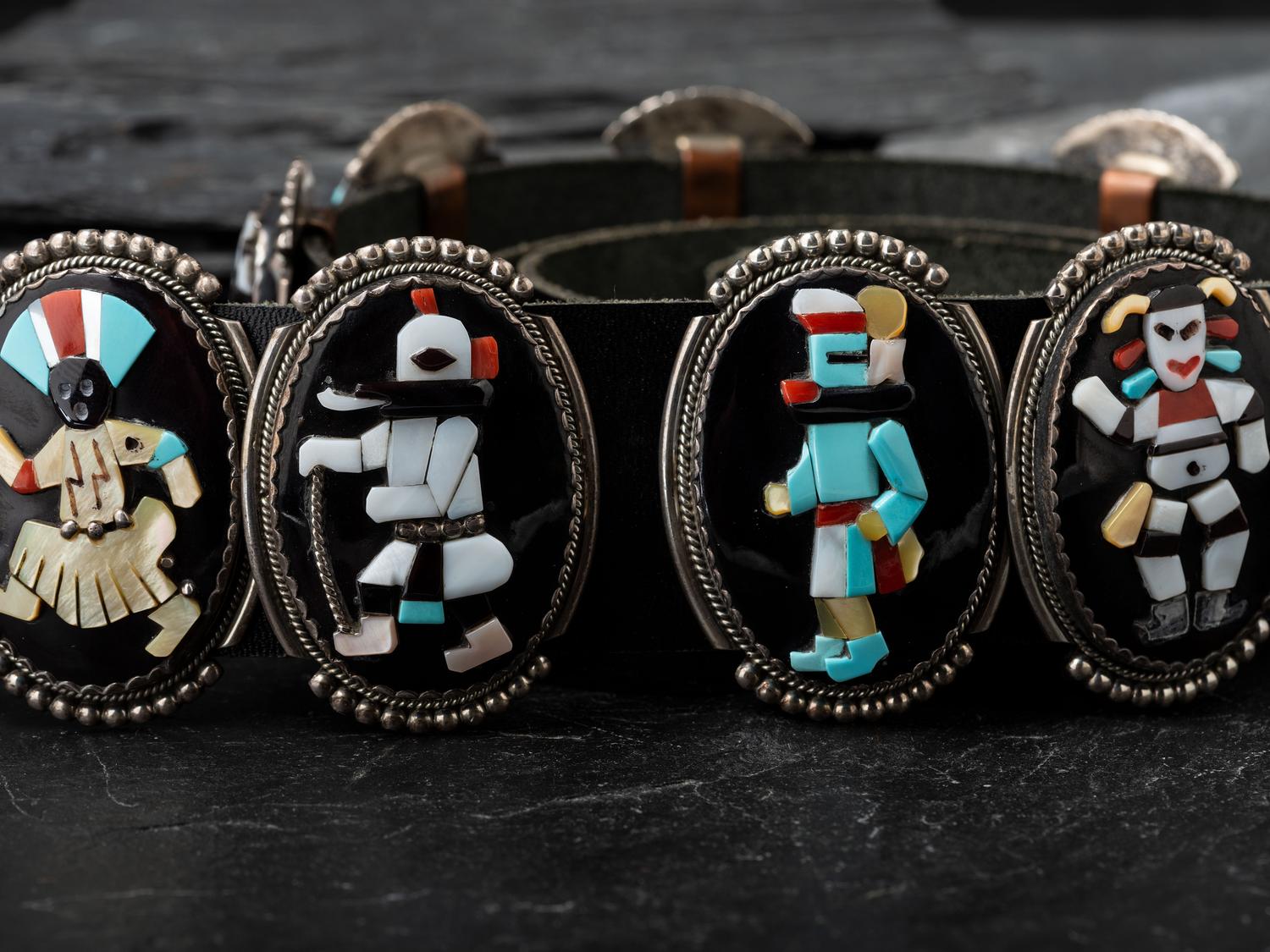 Mosaic Inlay Katsina Concha Belt