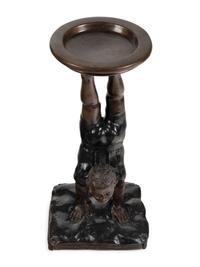 A Bronze Acrobat-Form Pedestal