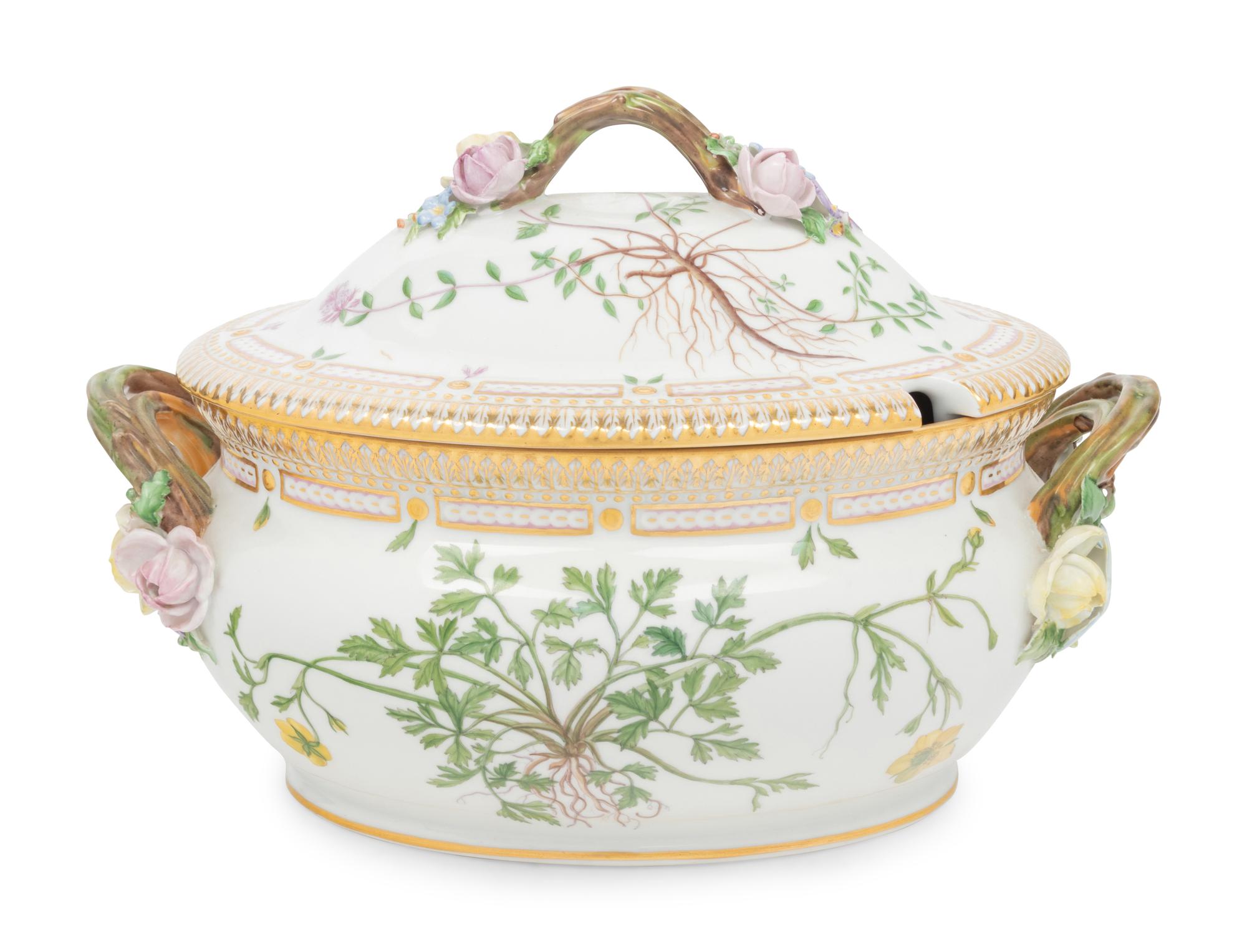 A Royal Copenhagen Flora Danica Porcelain Tureen
