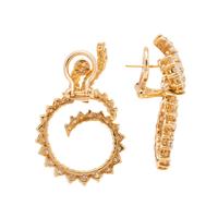 DIAMOND SWIRL EARCLIPS