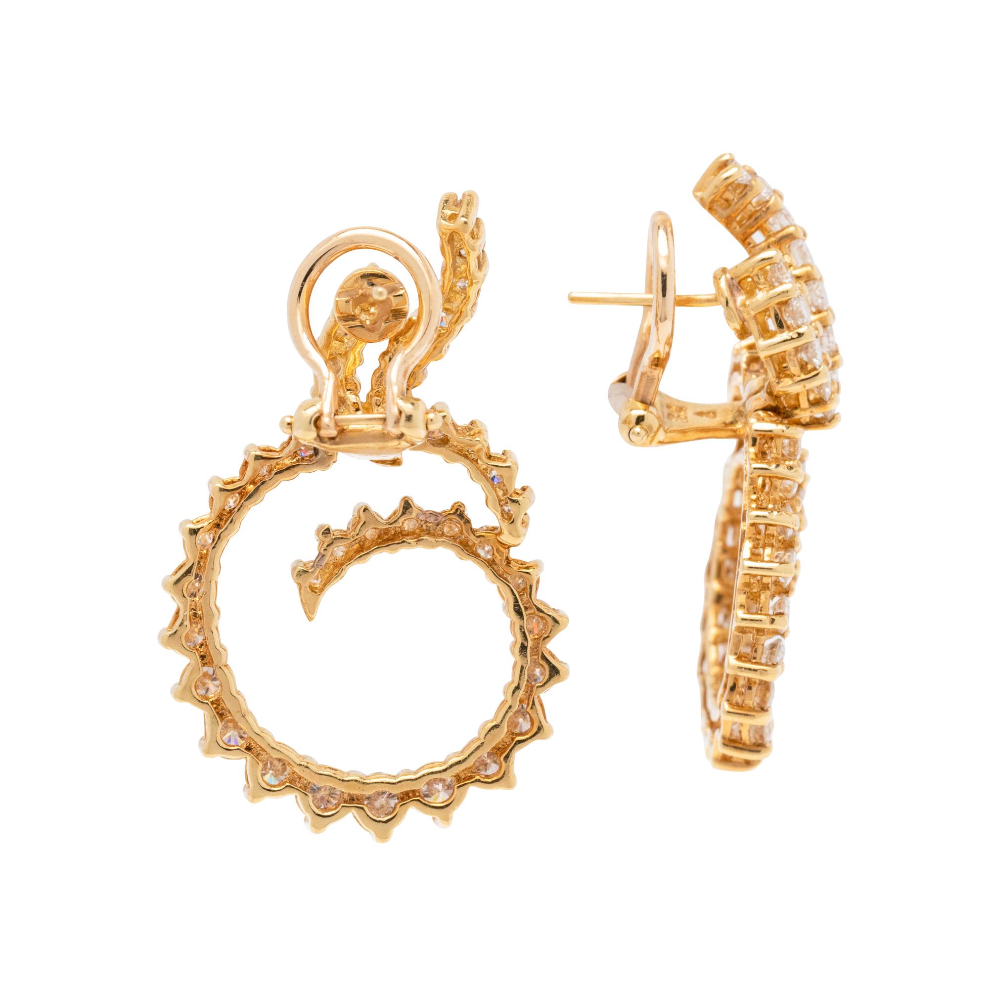 DIAMOND SWIRL EARCLIPS