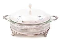 A Silver-plate Cruet Set Height of cruet stand overall 13 3/4 inches.