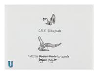 GOREY, Edward (1925-2000). Dogear Wryde Postcards. Q. R. V. Hikuptah . -- Q . R. V. Unwmkd. Imperf. N.p.: n.p., 1996.