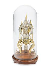 An English Brass Fusée Skeleton Clock
