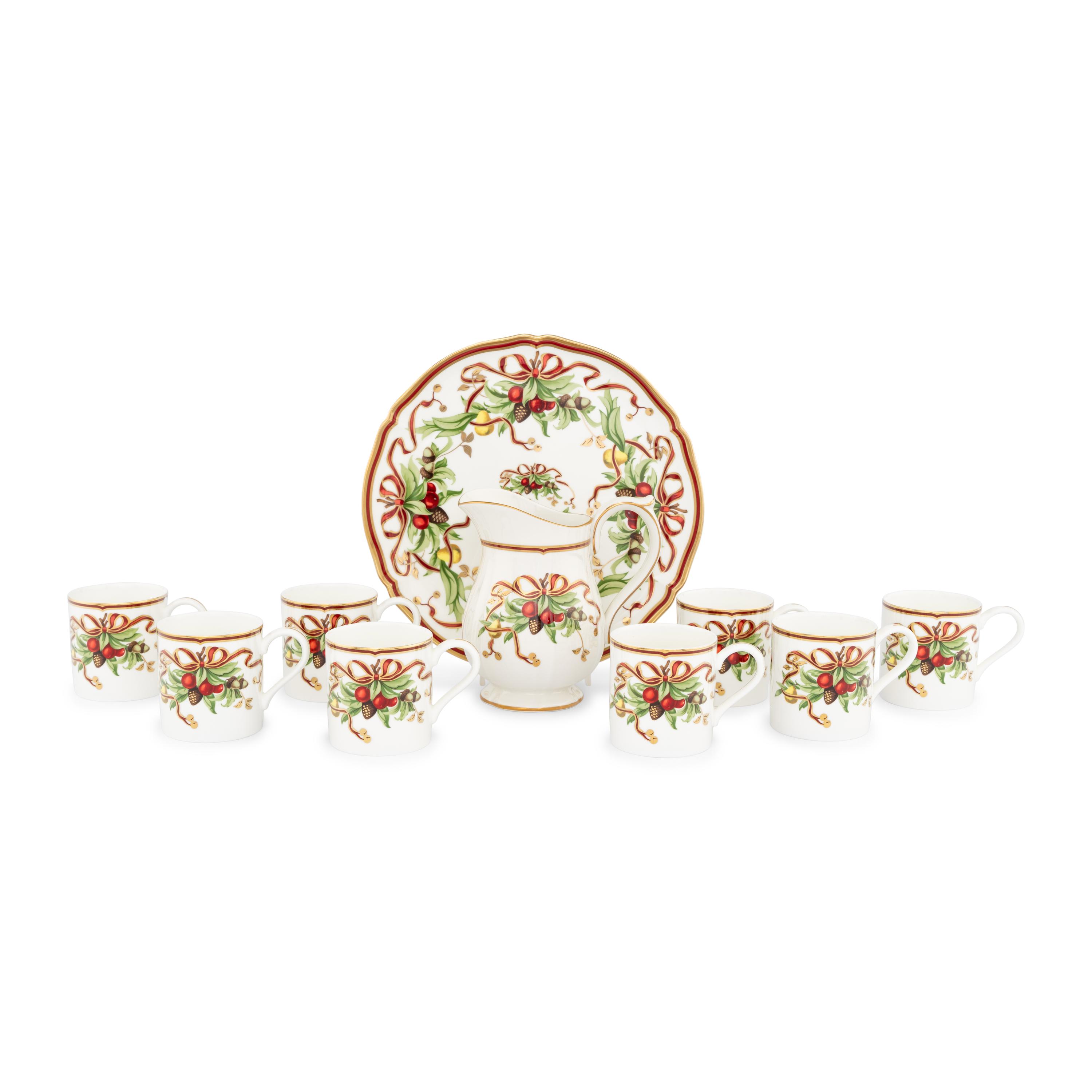 A Tiffany and Co. Tiffany Holiday Porcelain Dinner Service