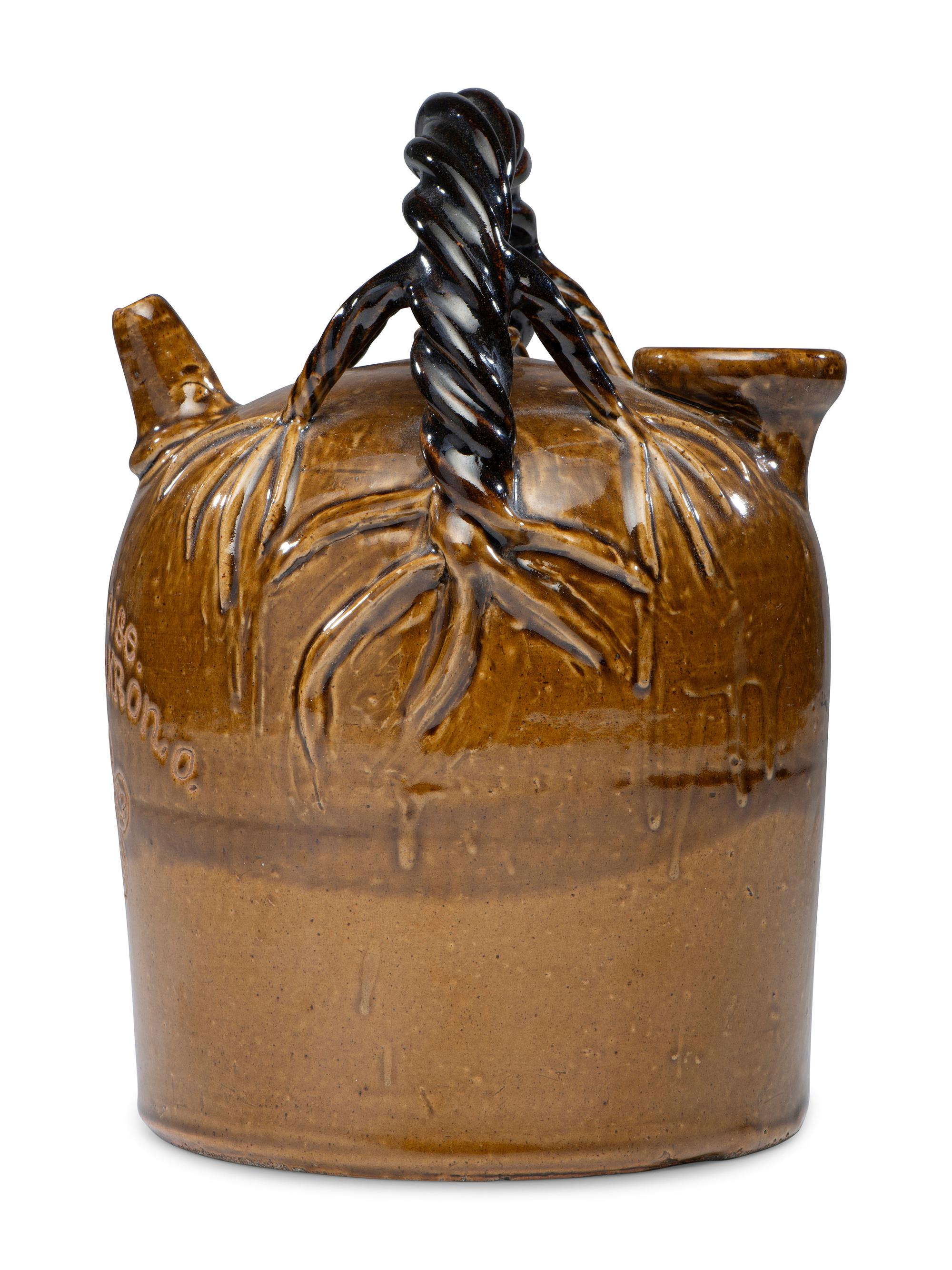 A Rhodenbaugh Stoneware Harvest Jug