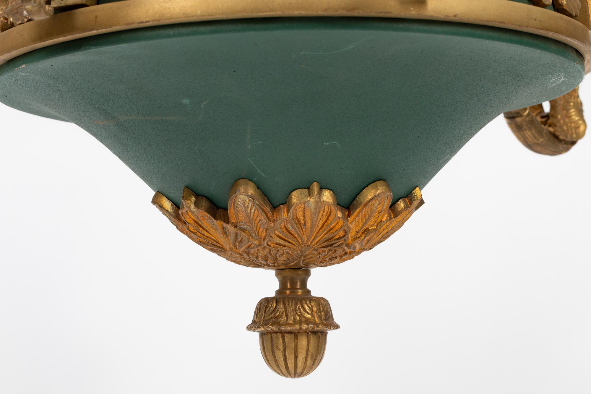 A Pair of Empire Style Seven-Light Chandeliers