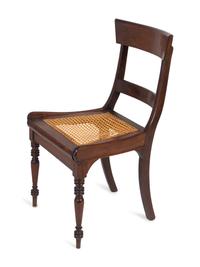 A British Colonial Caned Mahogany Side Chair — 19TH/20TH CENTURY