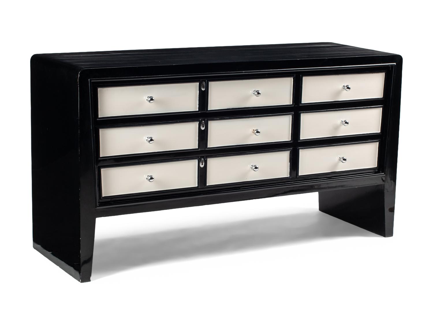 An Art Moderne Style Painted Chest of Drawers