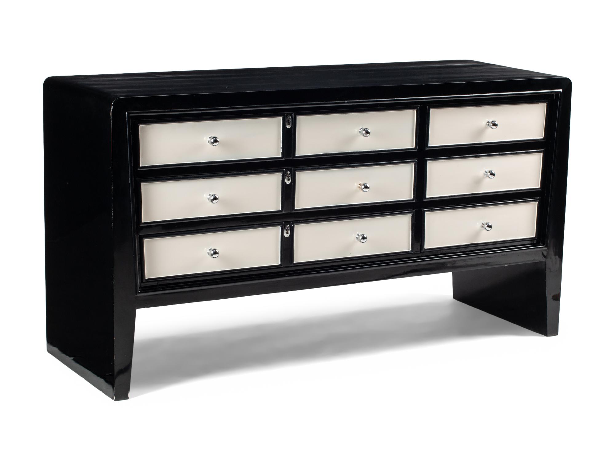An Art Moderne Style Painted Chest of Drawers