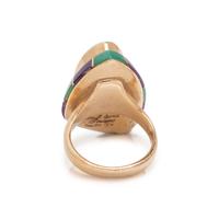 RAOUL SOSA, OPAL, SUGILITE, AND CHRYSOPRASE RING