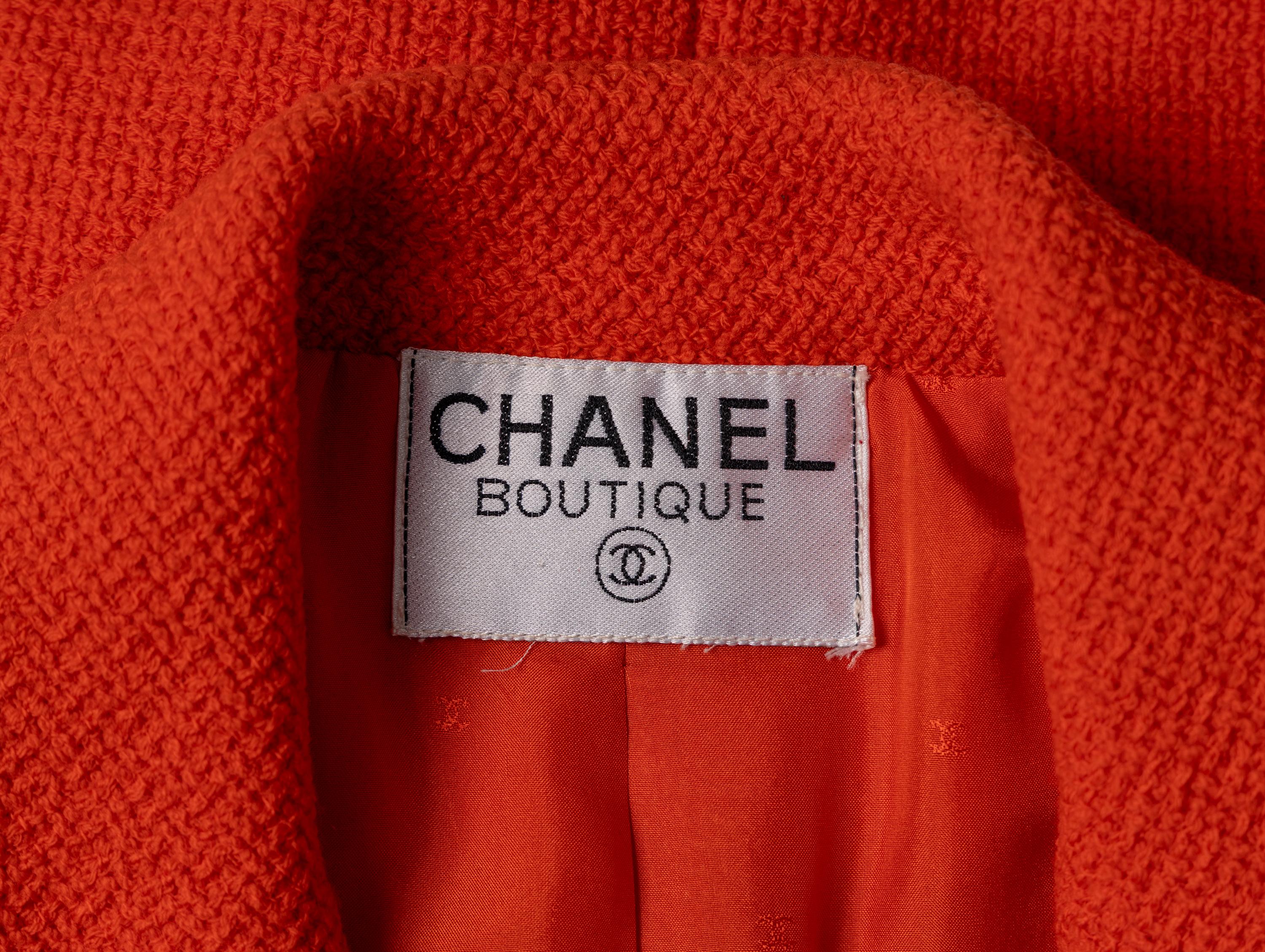 Chanel, Orange Tweed Jacket