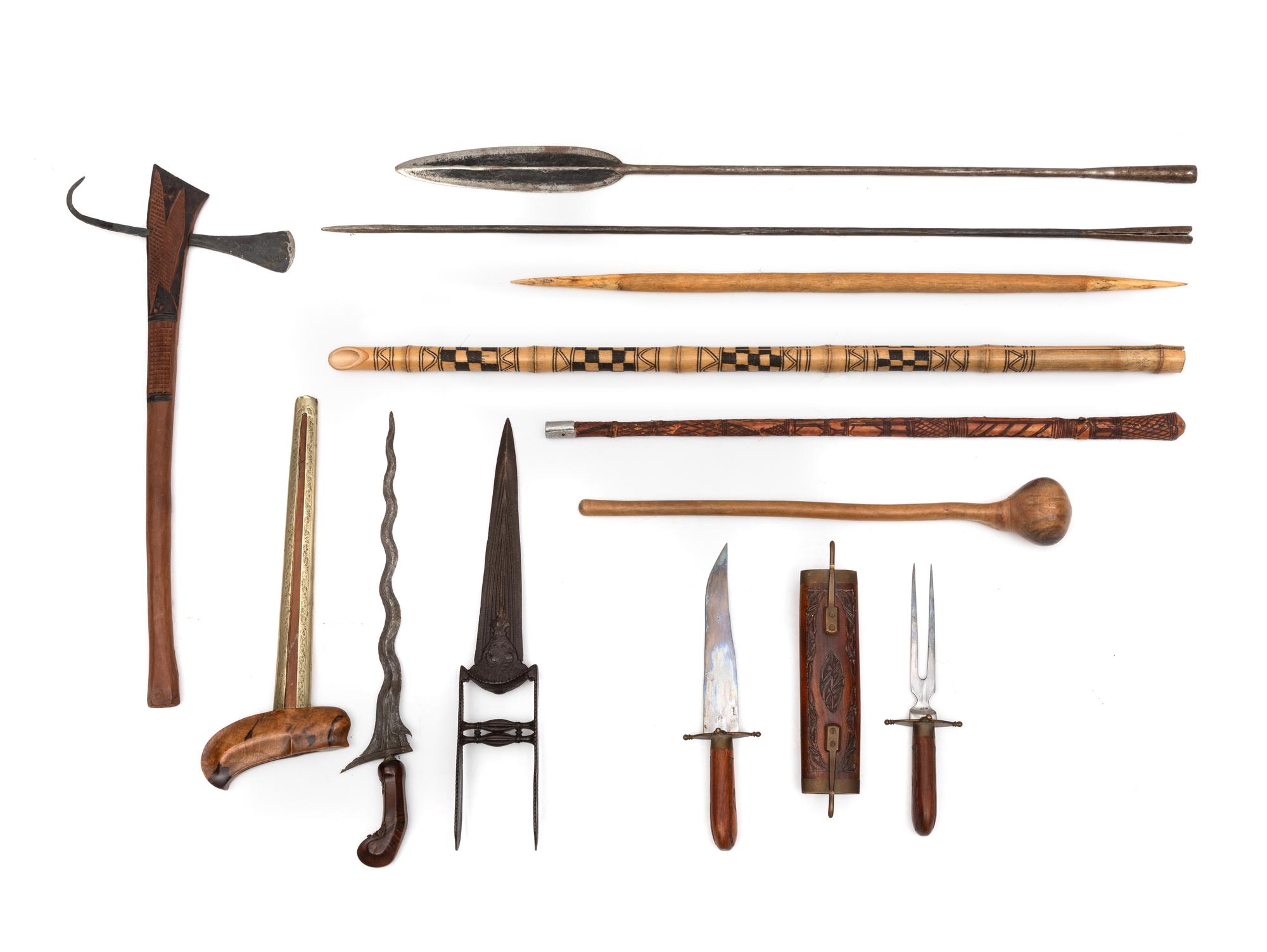 A Collection of Tribal Spears and Knives