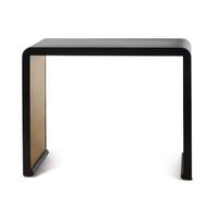 A Custom Black Lacquered Poplar Console Table