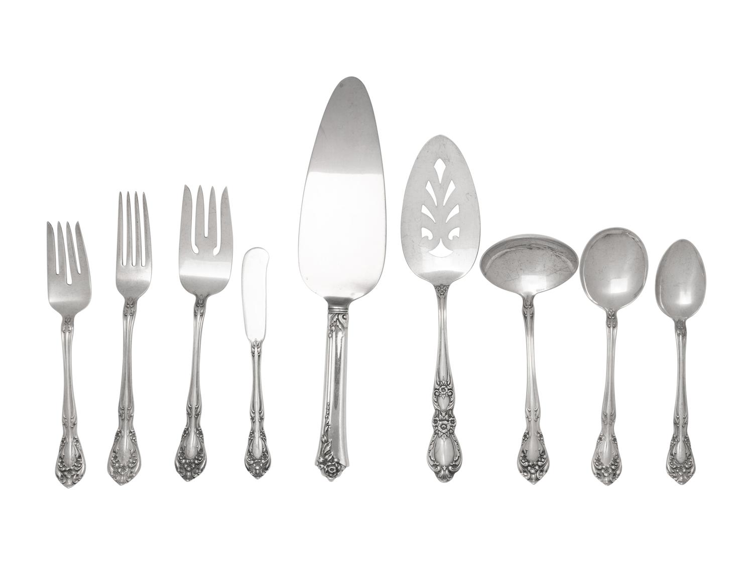 An American Silver Flatware Service