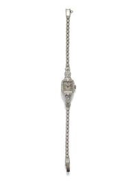 VINTAGE, GRUEN, PLATINUM, WHITE GOLD AND DIAMOND WATCH