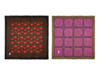 YVES SAINT LAURENT, TWO PRINTED WOOL SHAWLS