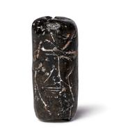 A Mesopotamian Black Steatite Cylinder Seal