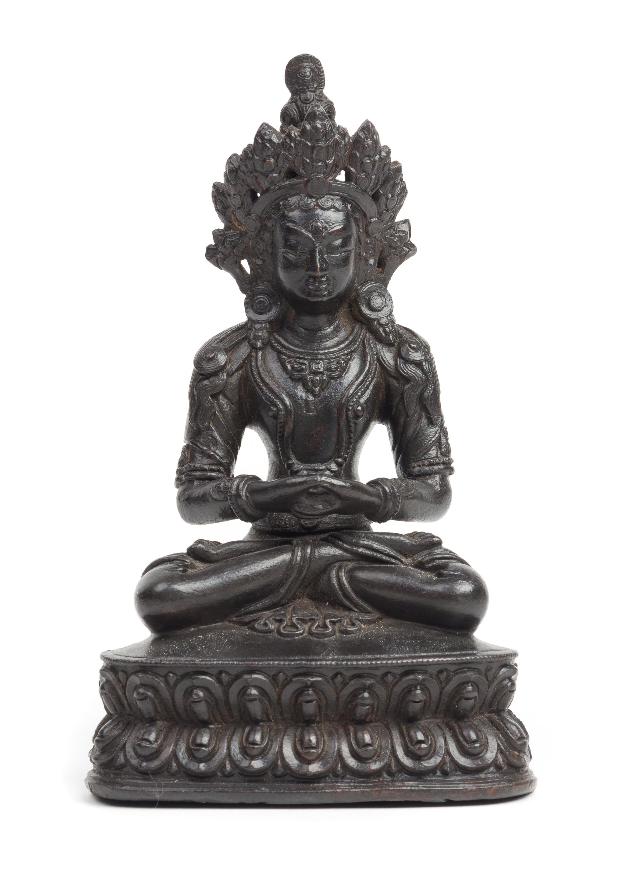 A Pala Style Bronze Figure of Amida Buddha Height 7 1/2 inches. — 18TH CENTURY