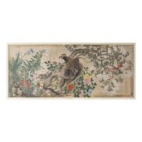 A Pair of Chinese Painted Wallpaper Panels