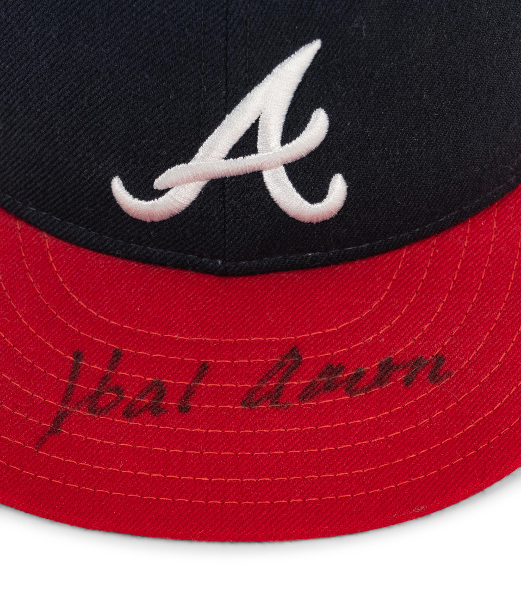 A Hank Aaron Signed Autograph Atlanta Braves Baseball Hat (BAS Beckett Authentication Services Certified),