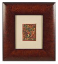 A Small Mongolian Thangka, Burhany Zurag , depicting Danchen Garwai Nakpo