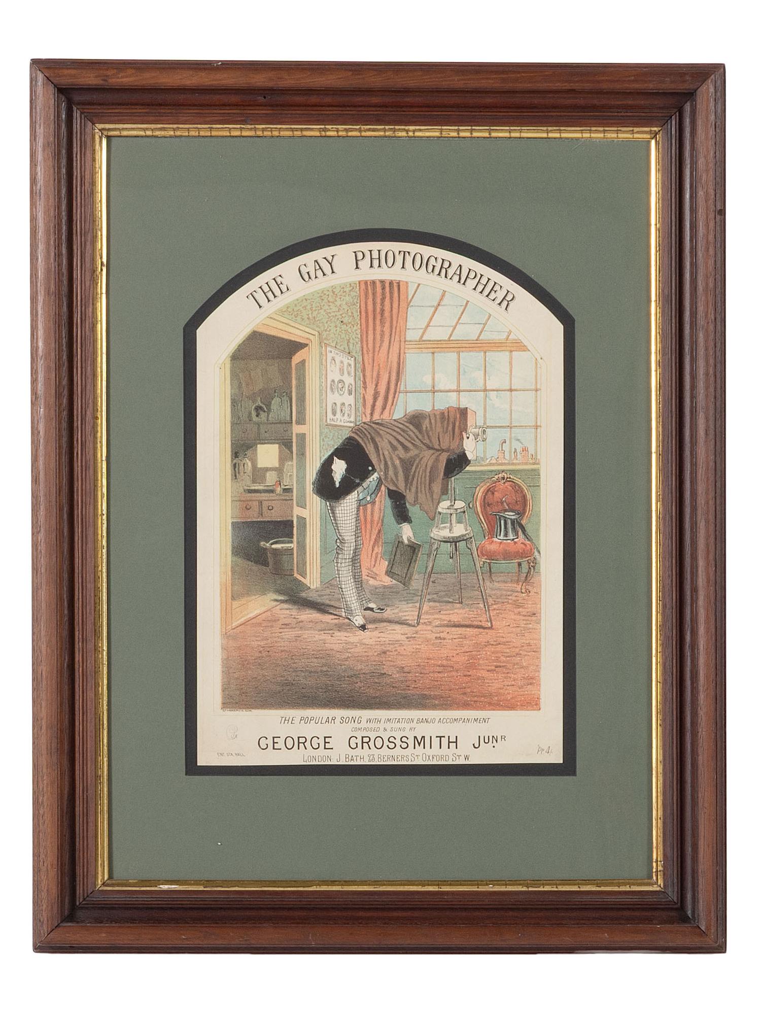 [PHOTOG.] Collectible prints and figures feat. cameras and photographers, incl. Brady and Jackson.