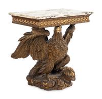 A George II Style Giltwood Marble-Top Eagle Pier Table