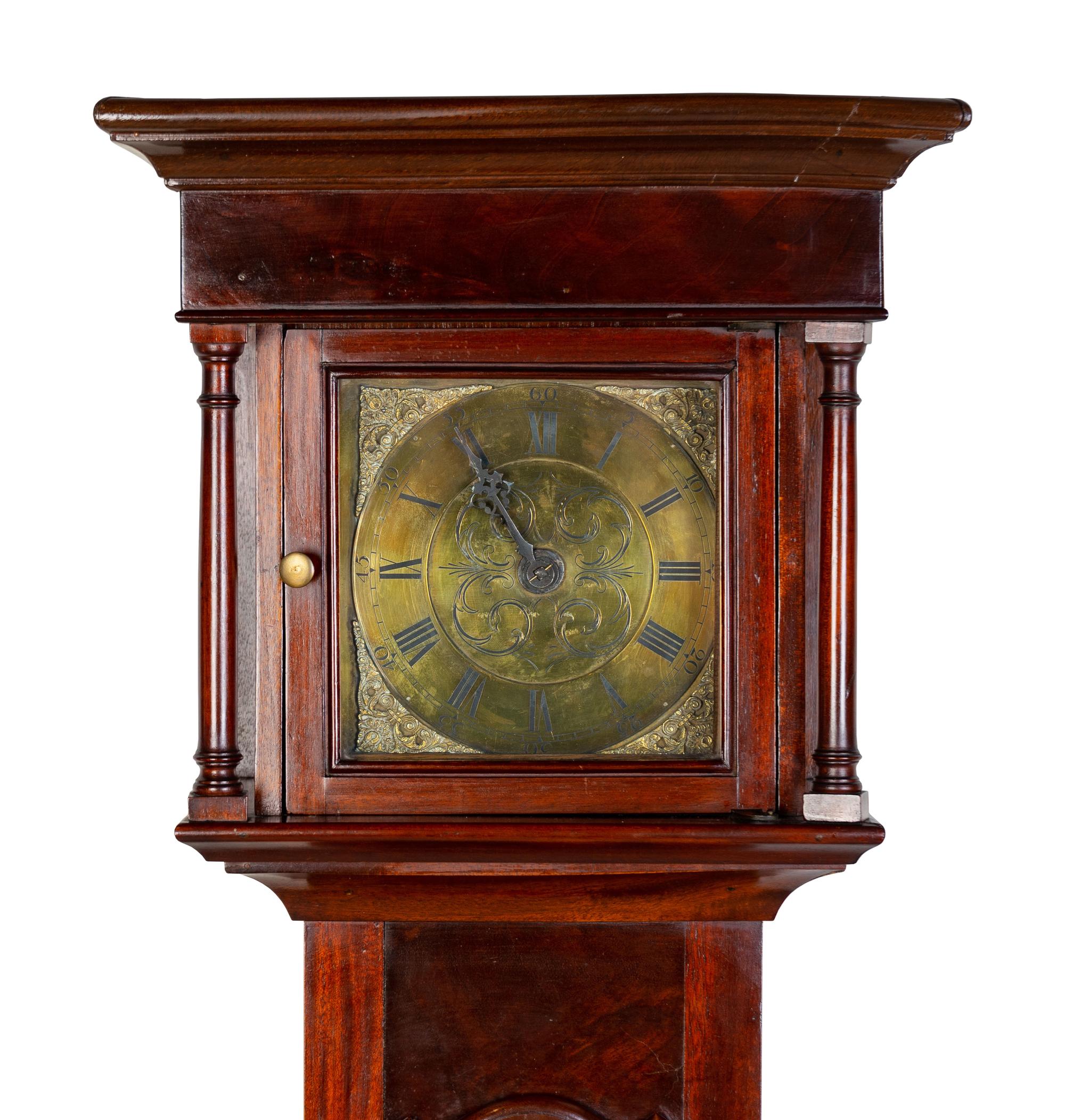 A George III Mahogany Grandmother Clock Circa 1750-1760